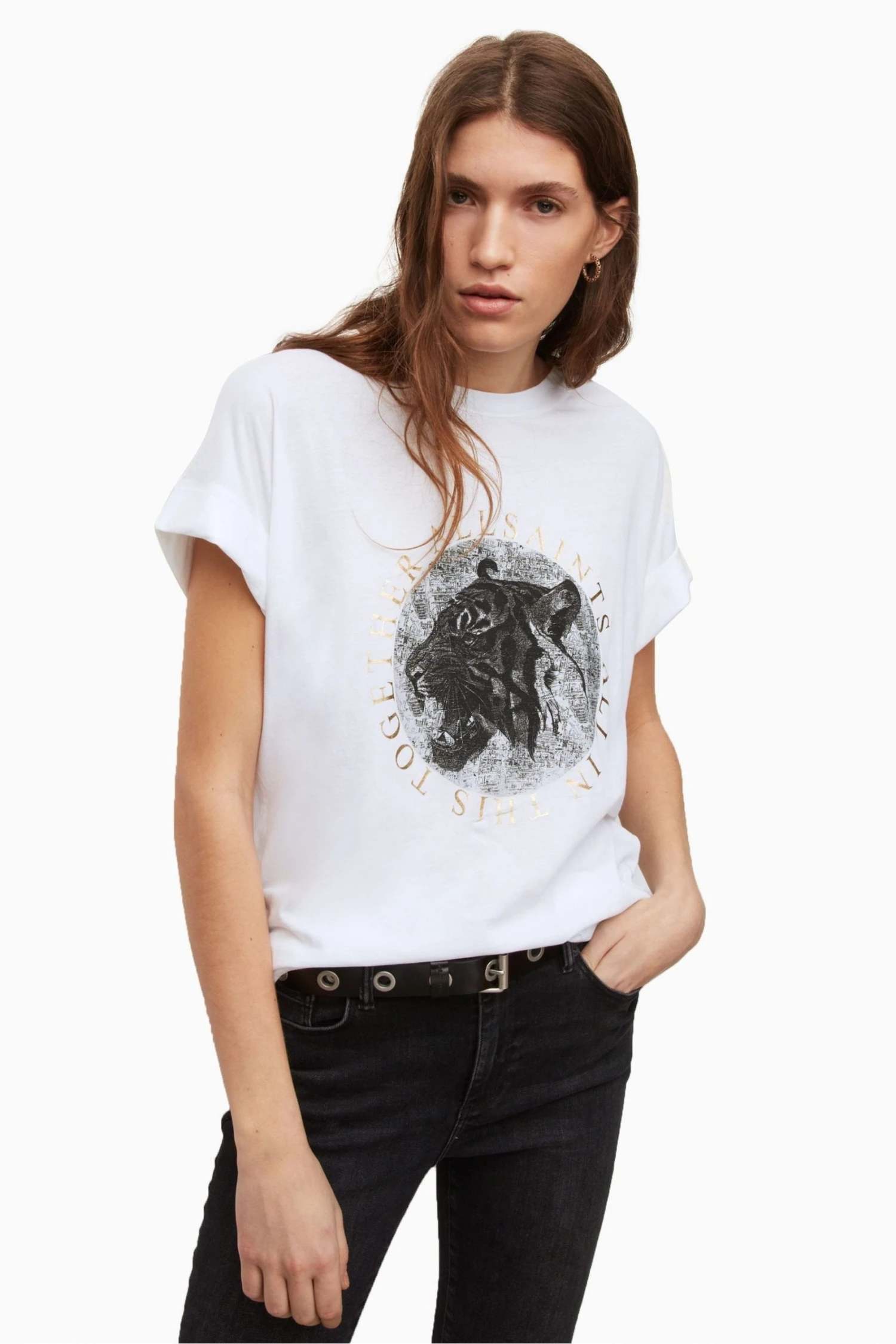 All Saints AllSaints White Lia Imogen Boy T-Shirt 3 All Saints AllSaints White Lia Imogen Boy T-Shirt