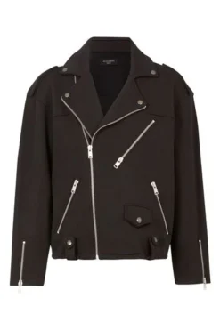 All Saints AllSaints Vikan Black Biker Jacket -ALLSAINTS Sales unnamed file 3246