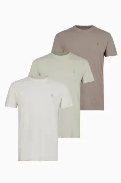 All Saints AllSaints Green Tonic Short Sleeve Crew T-Shirt 3 Pack -ALLSAINTS Sales unnamed file 3269
