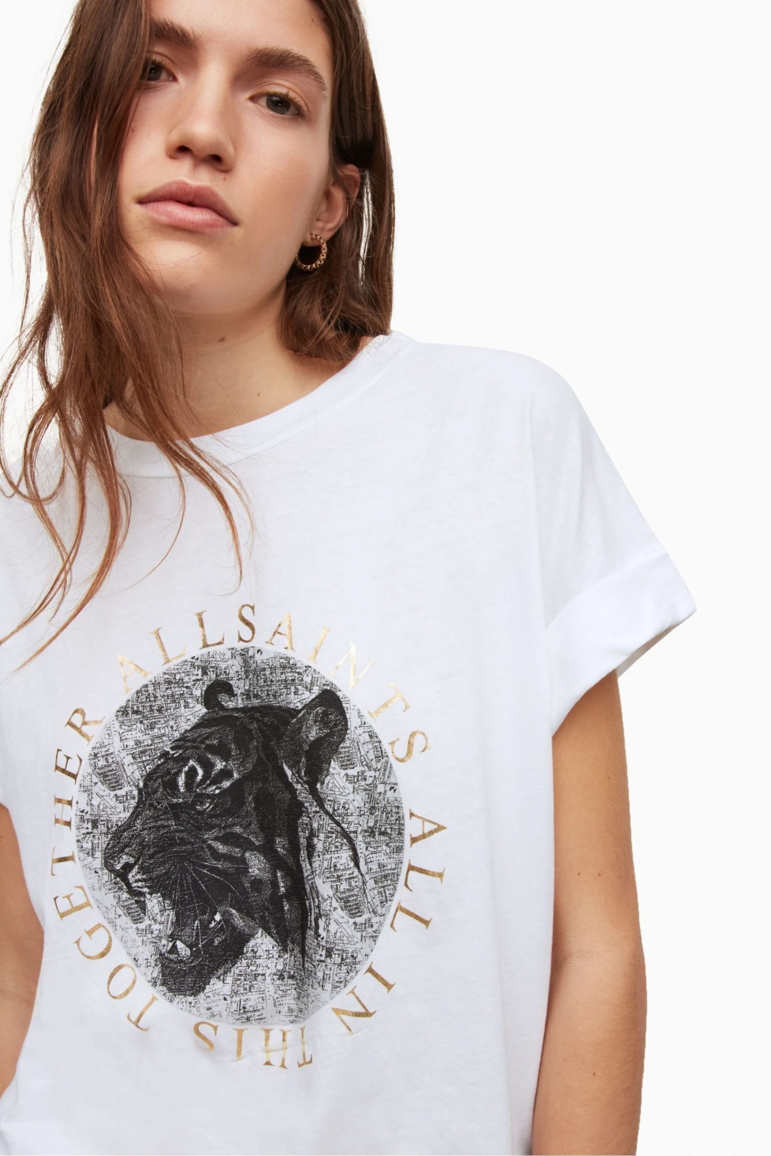 All Saints AllSaints White Lia Imogen Boy T-Shirt 7 All Saints AllSaints White Lia Imogen Boy T-Shirt - Image 5