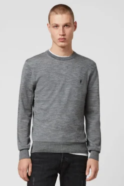 All Saints AllSaints Merino Wool Mode Jumper Navy