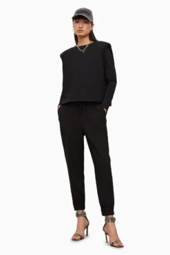 All Saints AllSaints Black Auden Trousers