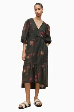 All Saints AllSaints Rosi Nila Green Dress