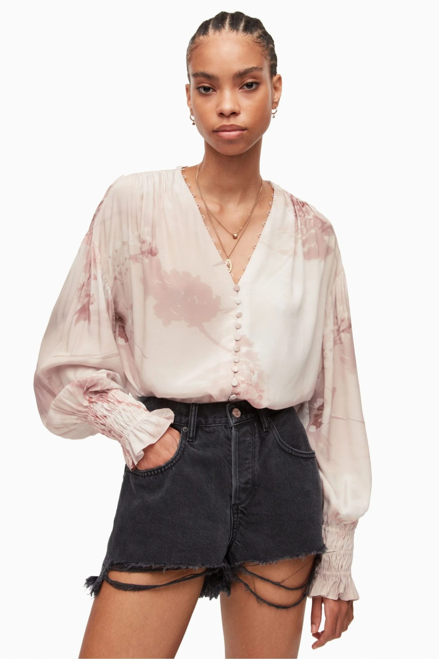 All Saints AllSaints Pink Stella Top 3 All Saints AllSaints Pink Stella Top