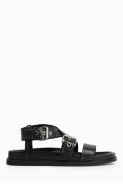All Saints Black Nina Sandals