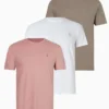 All Saints AllSaints Pink Brace Short Sleeve Crew T-Shirt 3 Pack -ALLSAINTS Sales unnamed file 3482 scaled