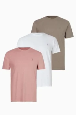 All Saints AllSaints Pink Brace Short Sleeve Crew T-Shirt 3 Pack -ALLSAINTS Sales unnamed file 3490