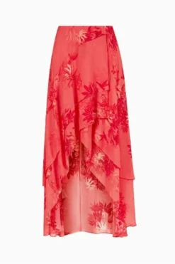 All Saints AllSaints Slvina Nila Orange Skirt -ALLSAINTS Sales unnamed file 3507