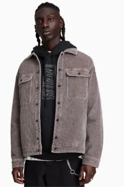 All Saints AllSaints Grey Castleford Shirt