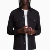 All Saints AllSaints Black Spotter Military Shirt