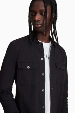 All Saints AllSaints Black Spotter Military Shirt -ALLSAINTS Sales unnamed file 3580 scaled