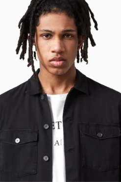 All Saints AllSaints Black Spotter Military Shirt -ALLSAINTS Sales unnamed file 3581 scaled