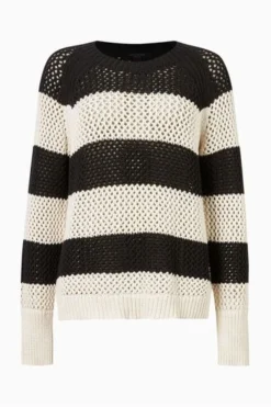 All Saints AllSaints Black Lou Mesh Jumper -ALLSAINTS Sales unnamed file 3610
