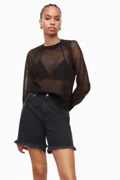 All Saints AllSaints Black Misha Lou Jumper