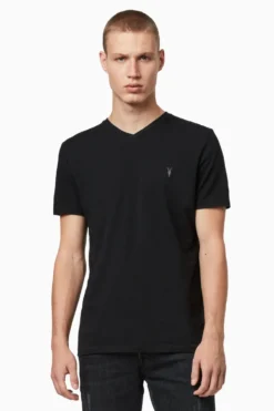 All Saints AllSaints Black Tonic V-Neck T-Shirt