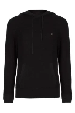 All Saints Black Ivar Merino Hoodie -ALLSAINTS Sales unnamed file 3692