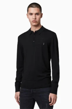 All Saints AllSaints Mode Merino Ls Polo