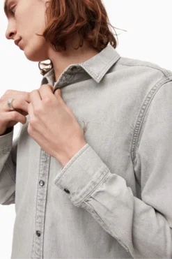 All Saints AllSaints Grey Gleason Ls Shirt -ALLSAINTS Sales unnamed file 3707 scaled