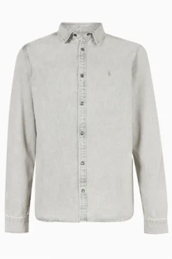 All Saints AllSaints Grey Gleason Ls Shirt -ALLSAINTS Sales unnamed file 3708 scaled