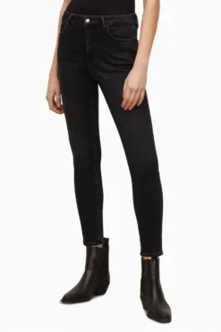 All Saints AllSaints Womens Black Miller Size Me Skinny Fit Jeans