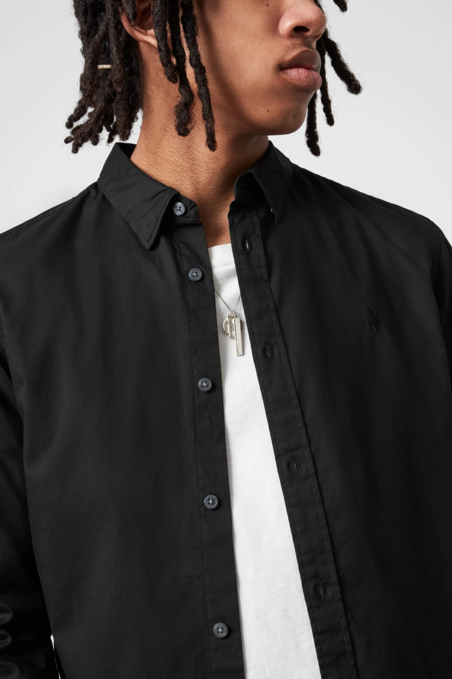 All Saints AllSaints Hawthorne Long Sleeved Shirt White 5 All Saints AllSaints Hawthorne Long Sleeved Shirt White - Image 3