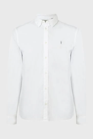 All Saints AllSaints Hawthorne Long Sleeved Shirt White 10 All Saints AllSaints Hawthorne Long Sleeved Shirt White - Image 8