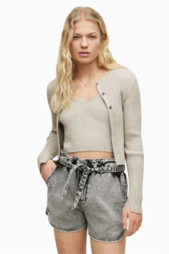 All Saints AllSaints Lexi Silver Cardigan