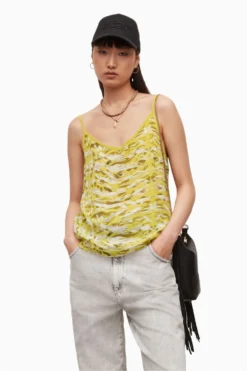 All Saints AllSaints Yellow Tami Oniyuri Top