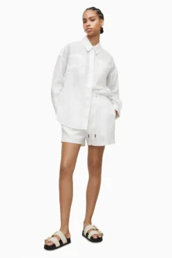 All Saints AllSaints White Inez Shirt -ALLSAINTS Sales unnamed file 3768 scaled