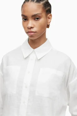 All Saints AllSaints White Inez Shirt -ALLSAINTS Sales unnamed file 3770 scaled