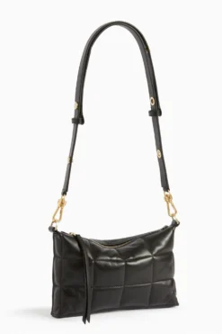 All Saints AllSaints Eve Black Quilt Crossbody Bag