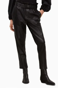 All Saints AllSaints Black Orsen Trousers