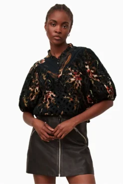 All Saints AllSaints Tila Kuroyuri Black Top