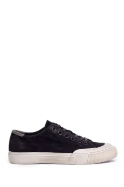 All Saints AllSaints Black Rigg Ramskull Lace-Up Canvas Shoes