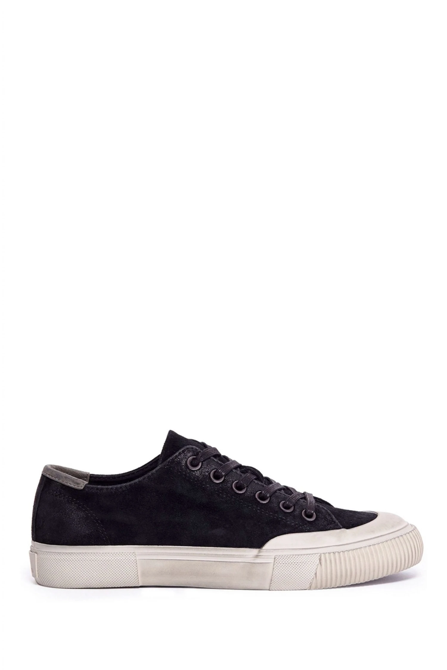 All Saints AllSaints Black Rigg Ramskull Lace-Up Canvas Shoes 3 All Saints AllSaints Black Rigg Ramskull Lace-Up Canvas Shoes