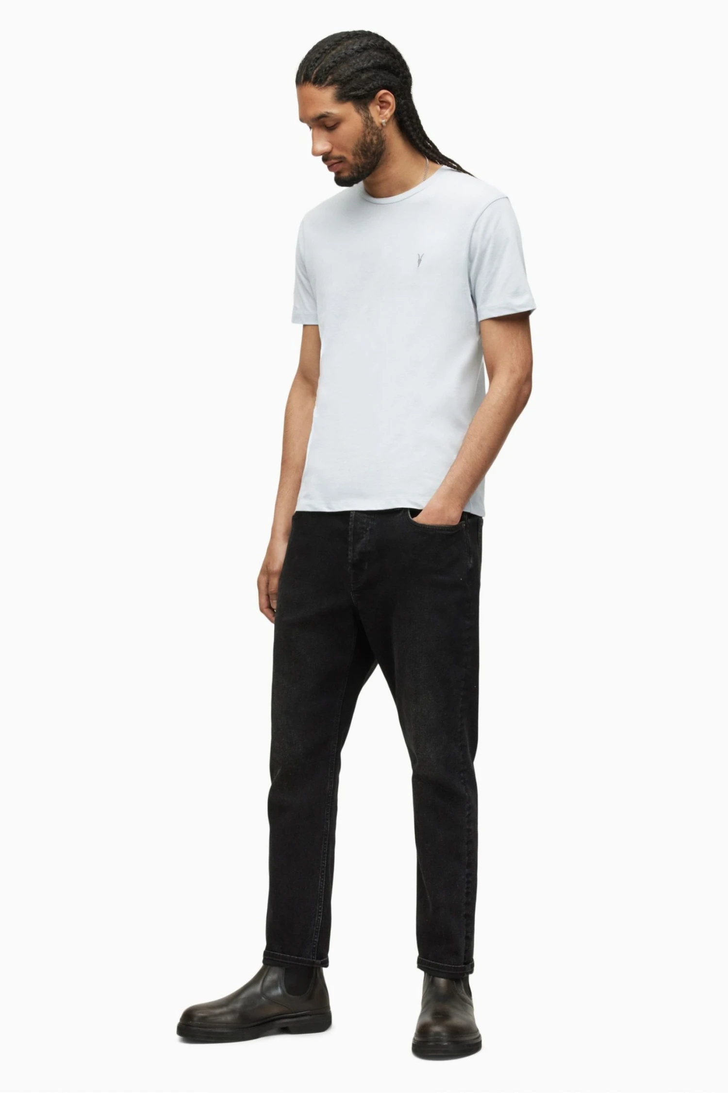 All Saints AllSaints Brace Blue Short Sleeve Crew T-Shirt Three Pack 6 All Saints AllSaints Brace Blue Short Sleeve Crew T-Shirt Three Pack - Image 4