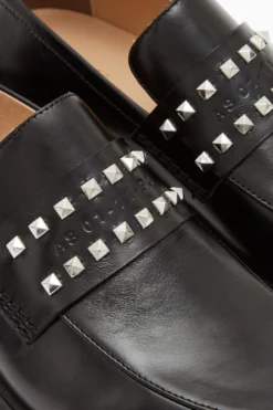 All Saints AllSaints Lola Black Stud Loafers -ALLSAINTS Sales unnamed file 3907 scaled