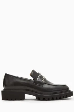 All Saints AllSaints Lola Black Stud Loafers -ALLSAINTS Sales unnamed file 3908