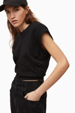 All Saints AllSaints Black Mira T-Shirt