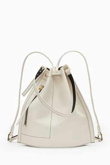 All Saints AllSaints White Alpha Contrast Backpack 9 All Saints AllSaints White Alpha Contrast Backpack - Image 7