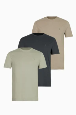 All Saints AllSaints Natural Brace Short Sleeves Crew T-Shirts 3 Pack