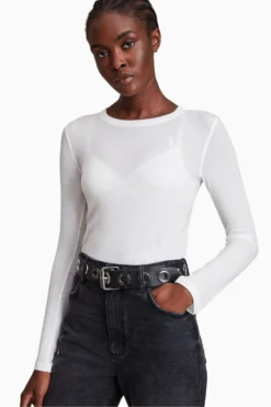 All Saints Francesco Rina White Ls T-Shirt