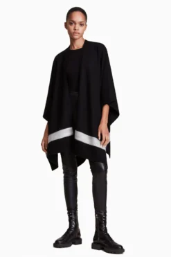 All Saints AllSaints Black Pru Shawl -ALLSAINTS Sales unnamed file 3976 scaled