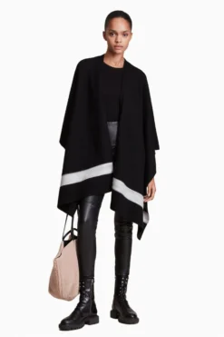 All Saints AllSaints Black Pru Shawl -ALLSAINTS Sales unnamed file 3978 scaled