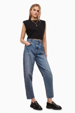 All Saints AllSaints Black Coni Crop Tank