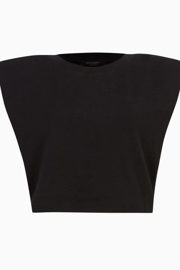 All Saints AllSaints Black Coni Crop Tank 9 All Saints AllSaints Black Coni Crop Tank - Image 7