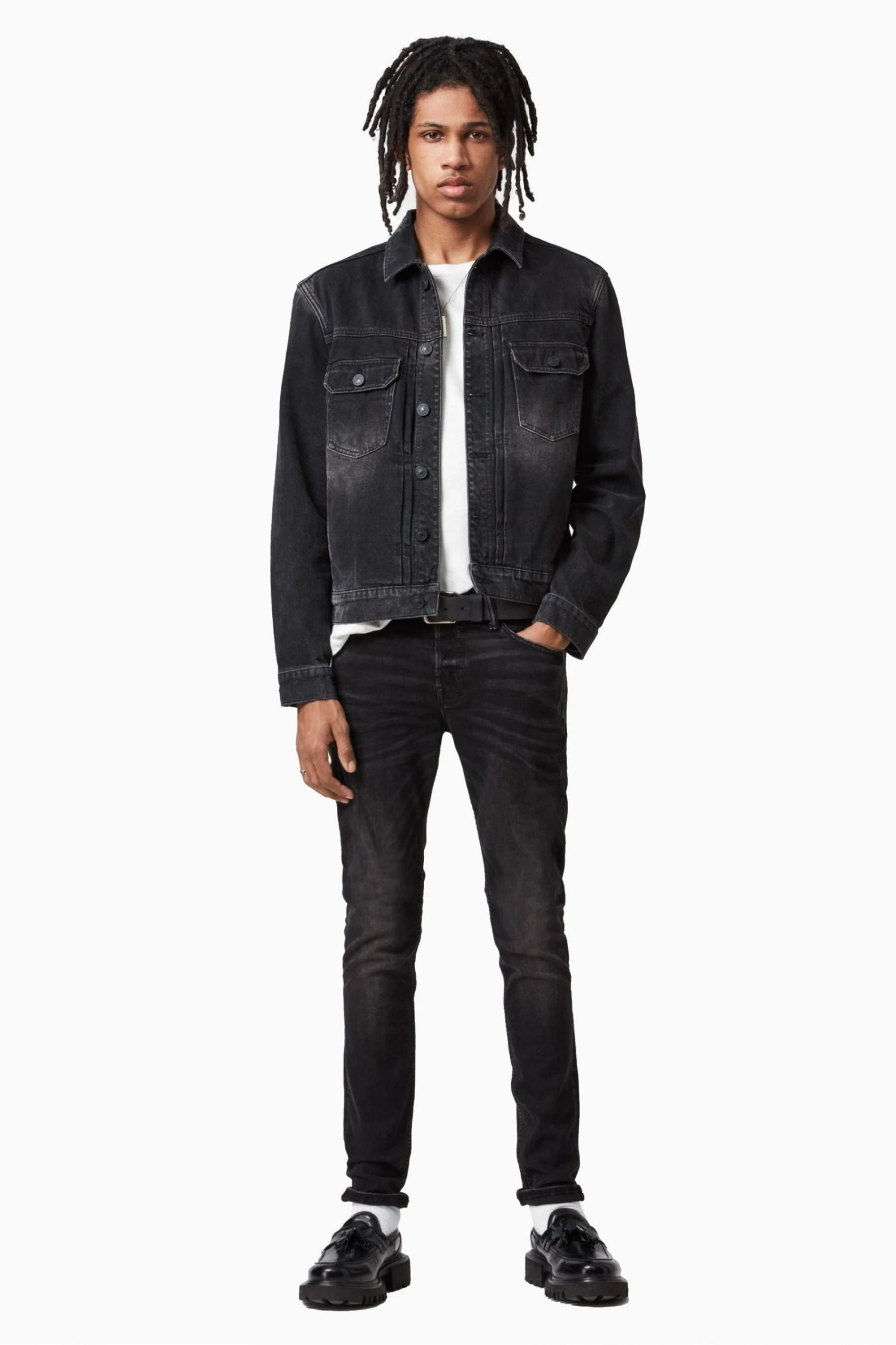 All Saints AllSaints Black Ronnie Jeans 4 All Saints AllSaints Black Ronnie Jeans - Image 2