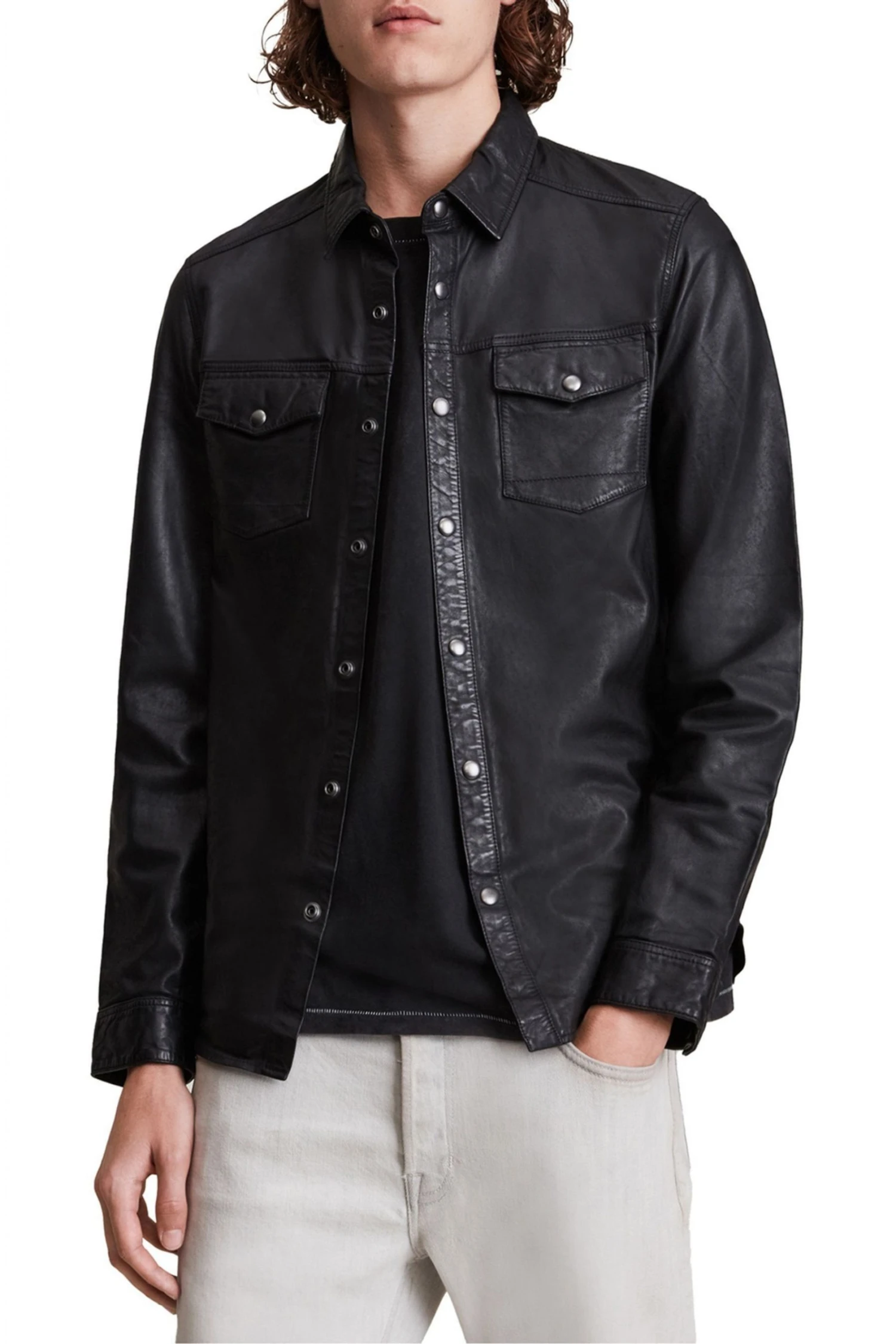 All Saints AllSaints Irwin Black Shirt 3 All Saints AllSaints Irwin Black Shirt