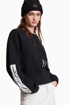 All Saints AllSaints Black Separo Eva Sweat T-Shirt -ALLSAINTS Sales unnamed file 413 scaled