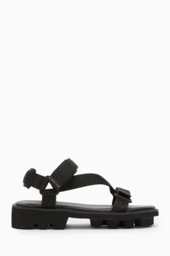 All Saints AllSaints Atlanta Black Sandals -ALLSAINTS Sales unnamed file 4148
